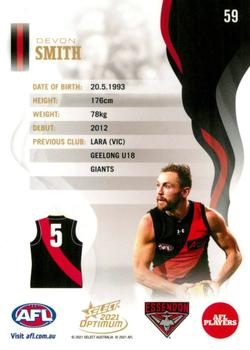 2021 Select Optimum #59 Devon Smith Back